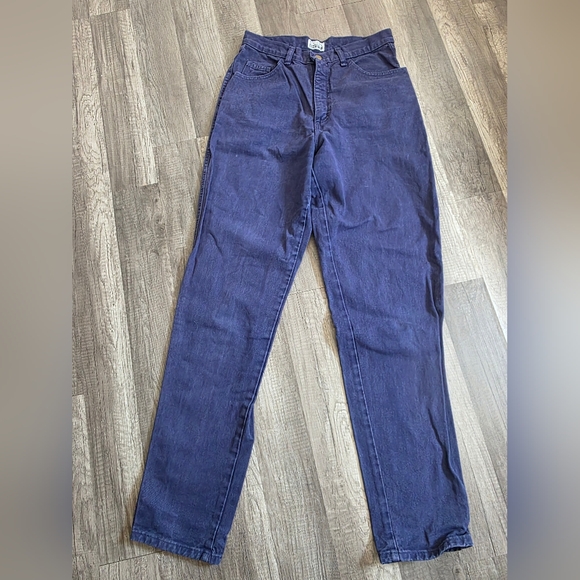 VINTAGE 90s MODA INTL momcore Jeans Purple Blue Relaxed Fit Y2K Classy Preppy - Picture 11 of 13